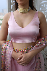 Velora Pink Stretchable Blouse